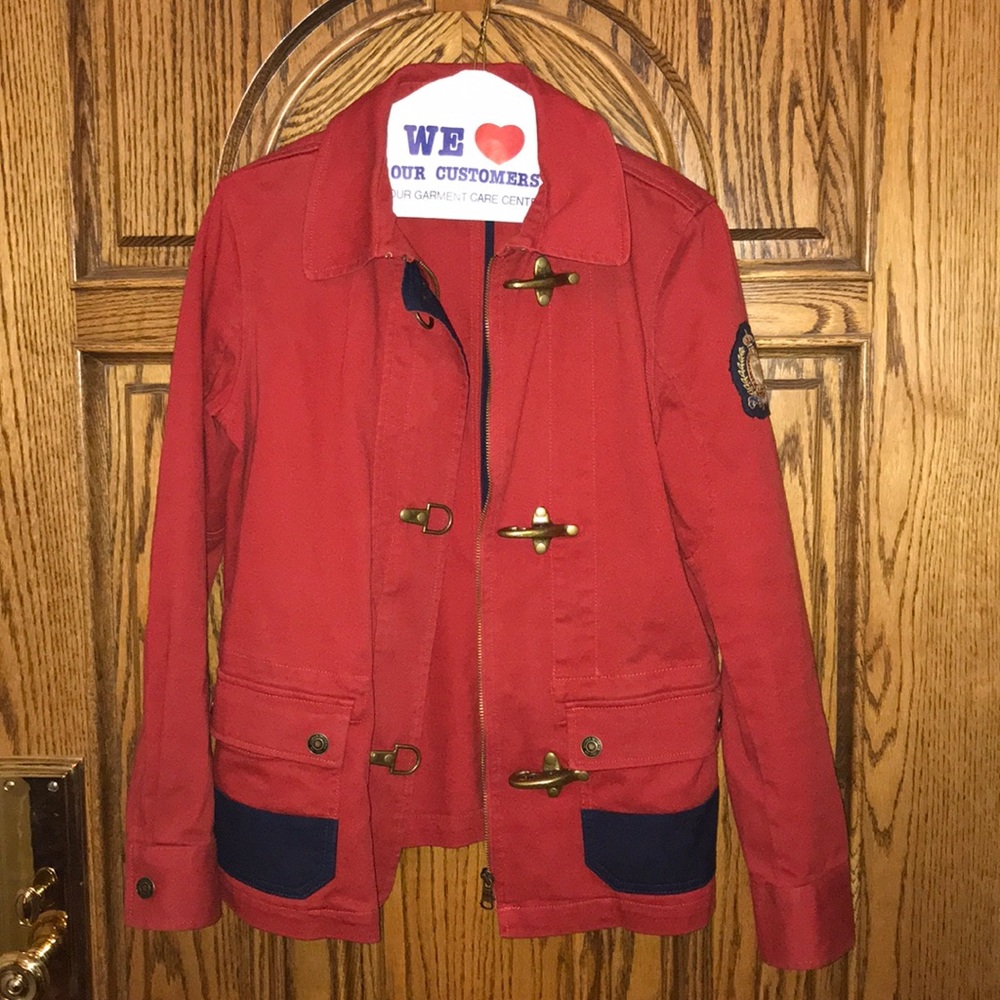 Ralph Lauren Red Denim Jacket, small - Picture 1 of 5